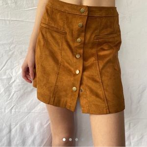 ZARA copper button-up mini skirt!